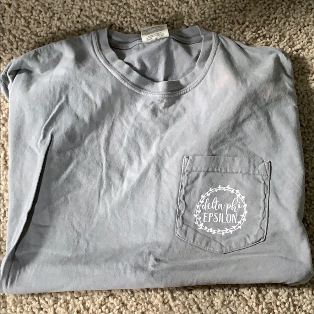 Delta Phi Epsilon Gray Comfort Colors T Shirt